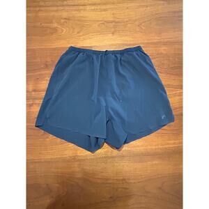 Dark Navy Blue Alphalete Lined Gym Running Shorts - (Women's L, 4" Inseam)